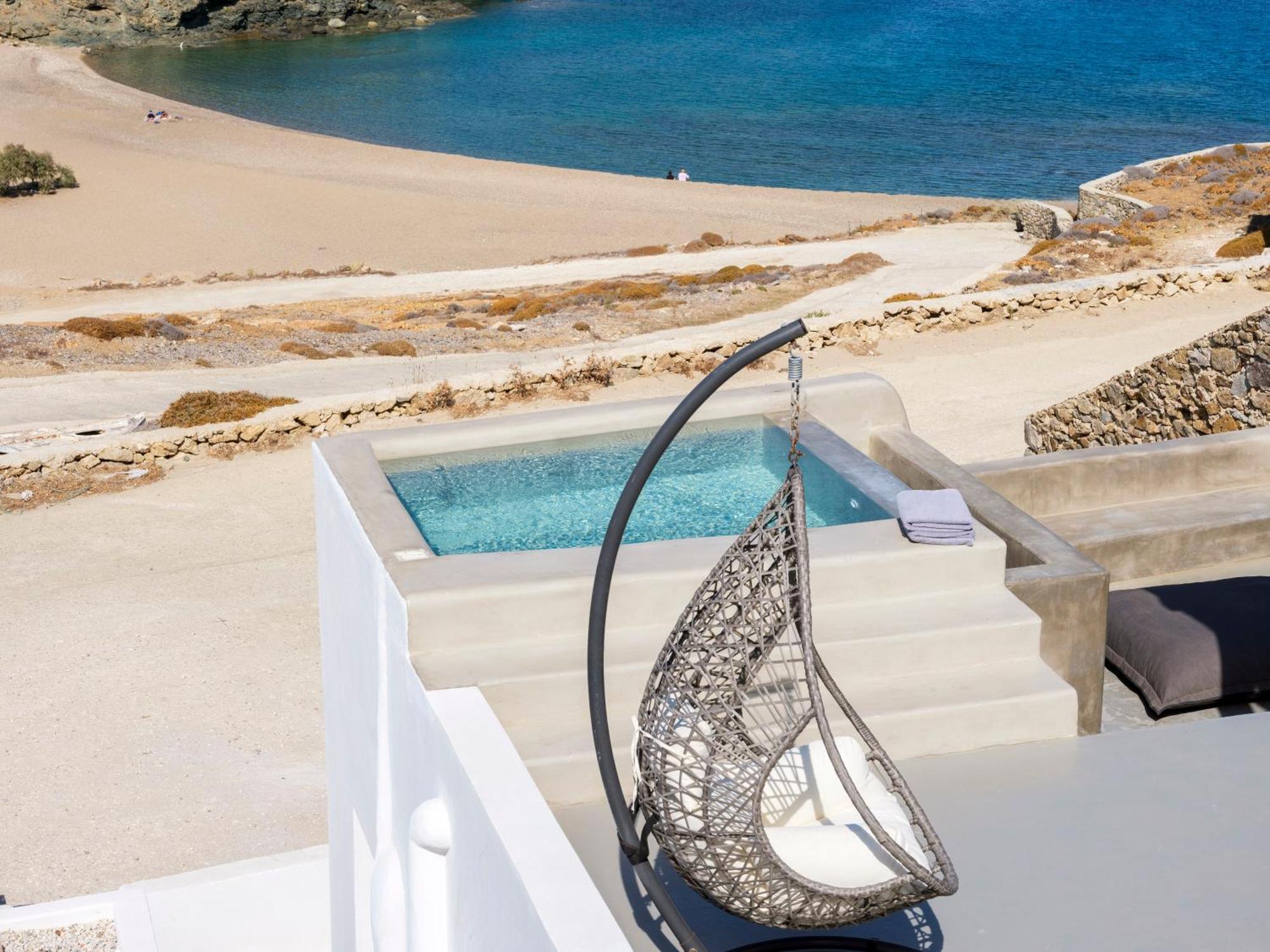 Merchia Beach Sea Rock & Sky Private Mykonos Residence מראה חיצוני תמונה