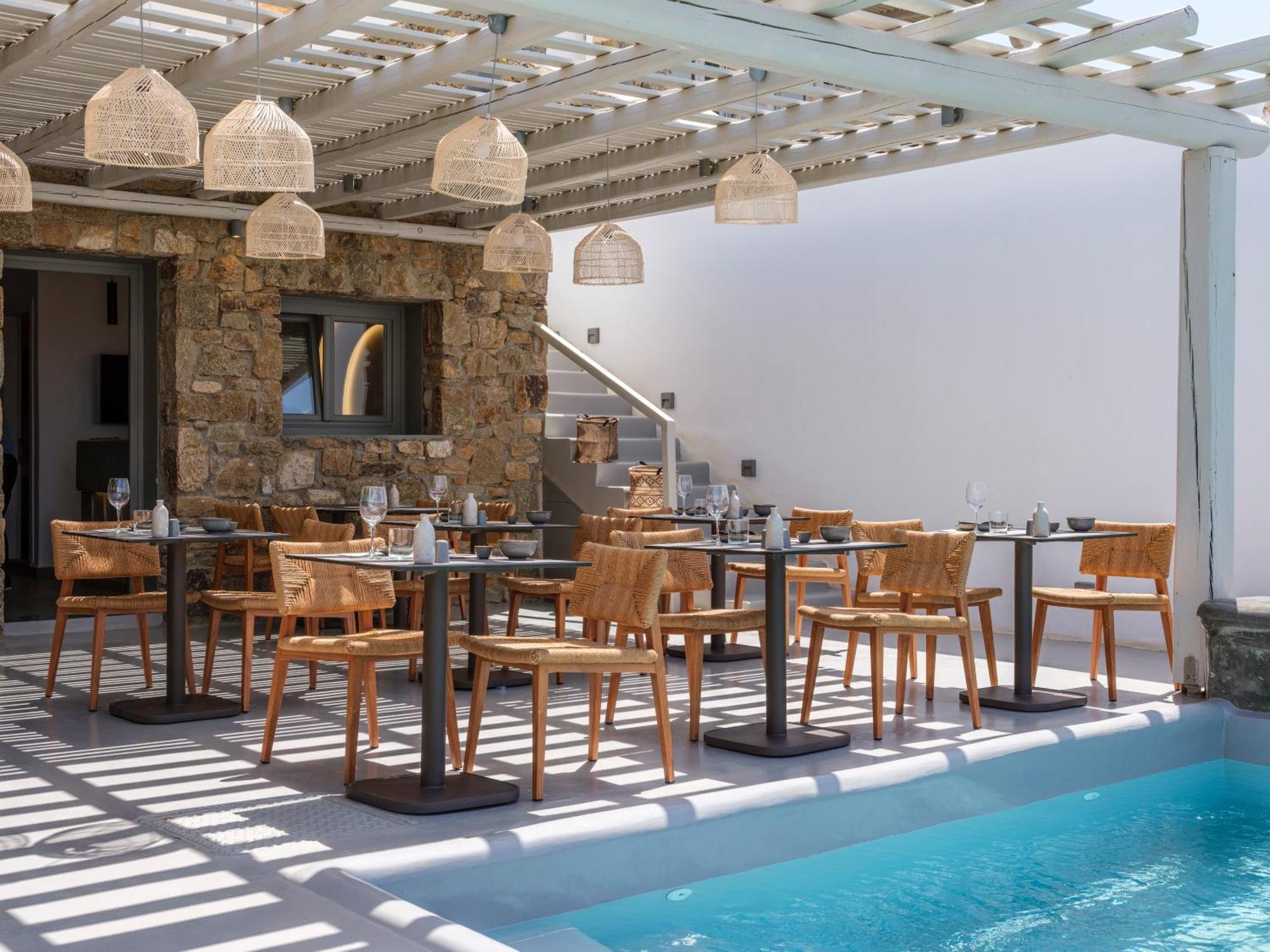 Merchia Beach Sea Rock & Sky Private Mykonos Residence מראה חיצוני תמונה