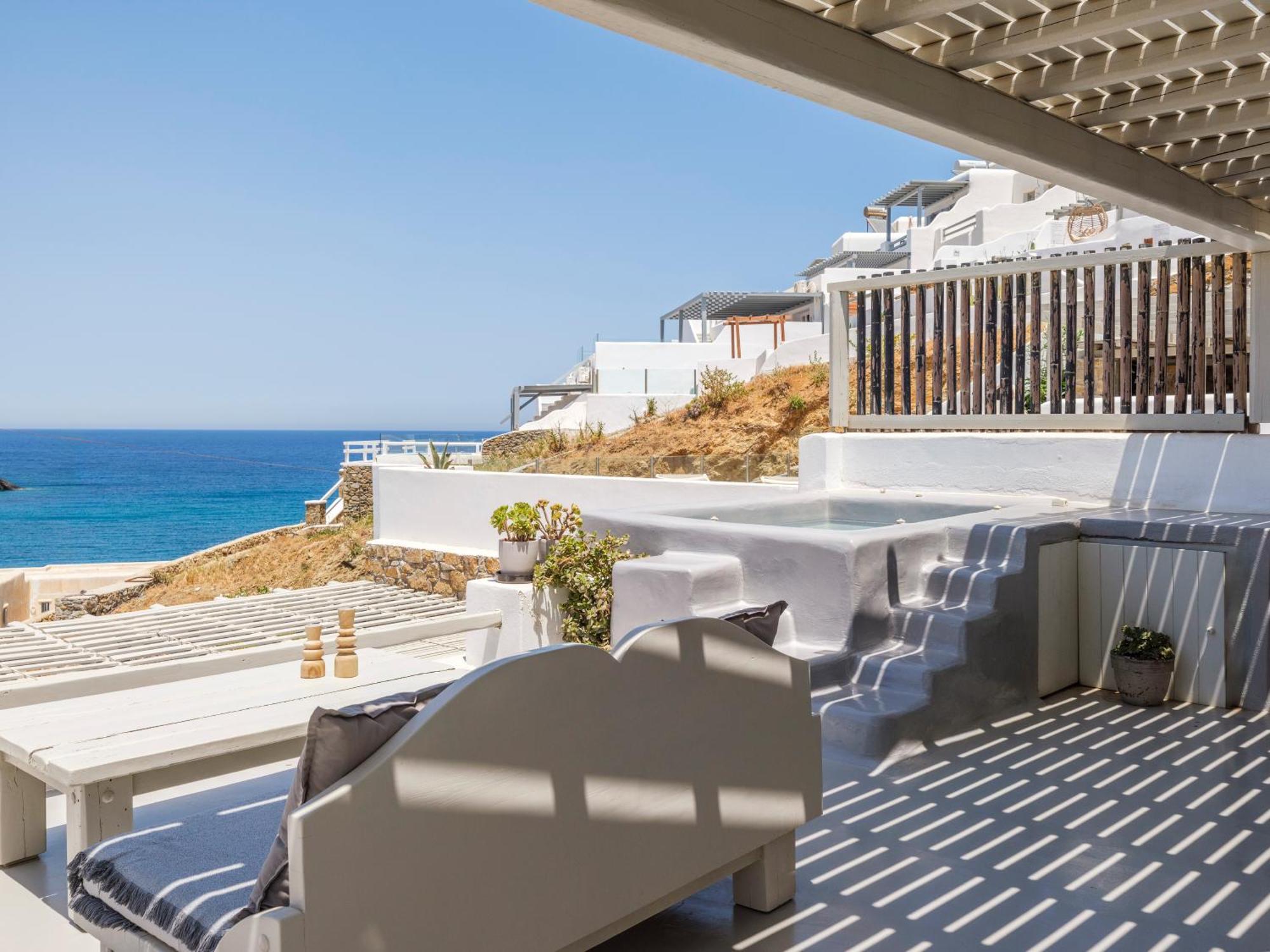 Merchia Beach Sea Rock & Sky Private Mykonos Residence מראה חיצוני תמונה