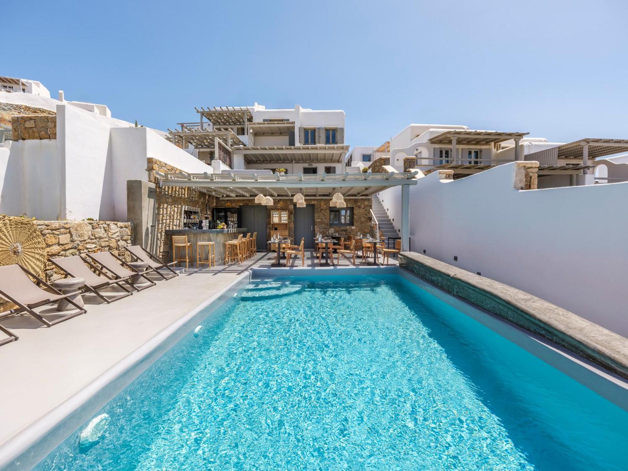 Merchia Beach Sea Rock & Sky Private Mykonos Residence מראה חיצוני תמונה