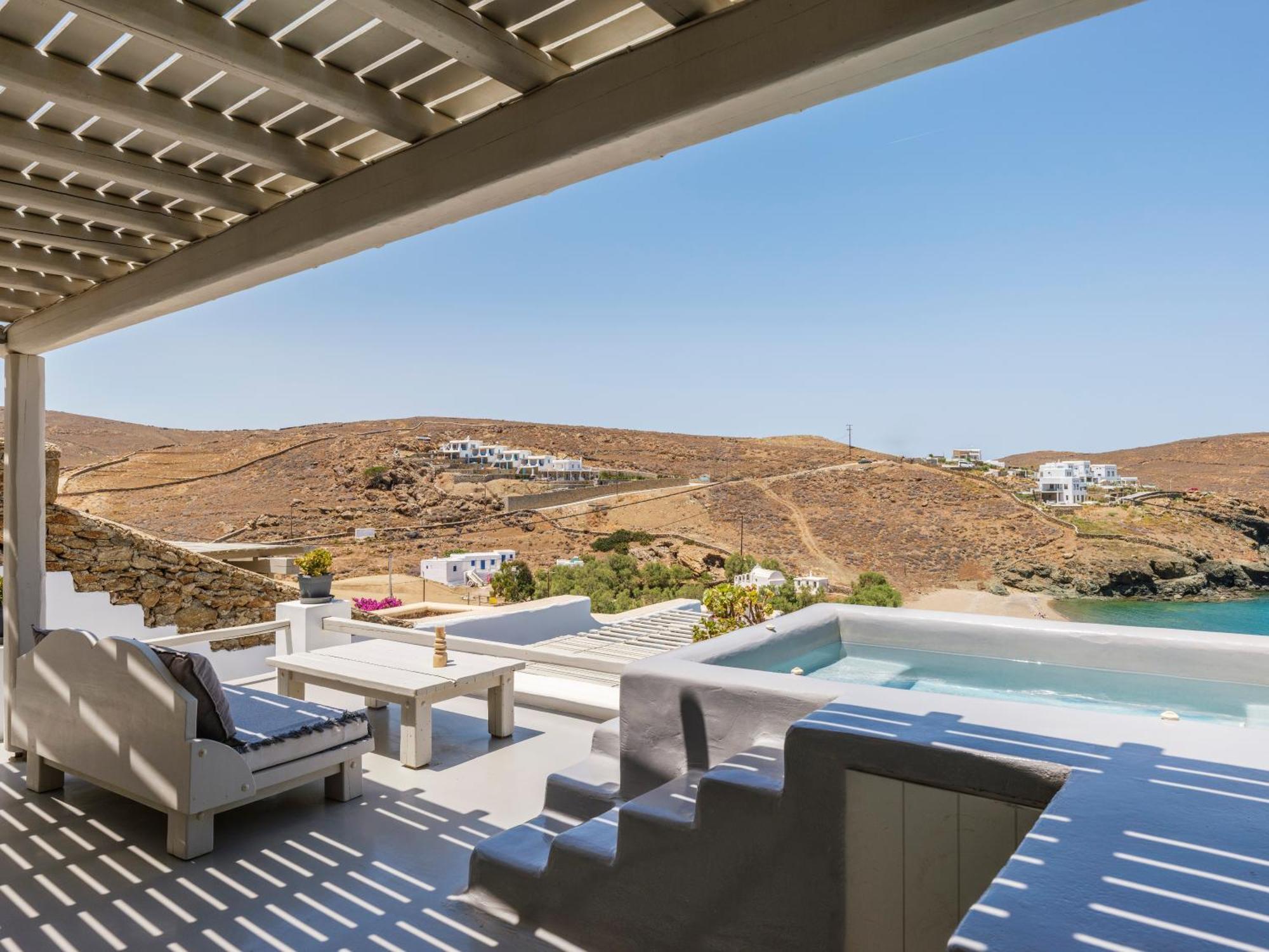 Merchia Beach Sea Rock & Sky Private Mykonos Residence מראה חיצוני תמונה