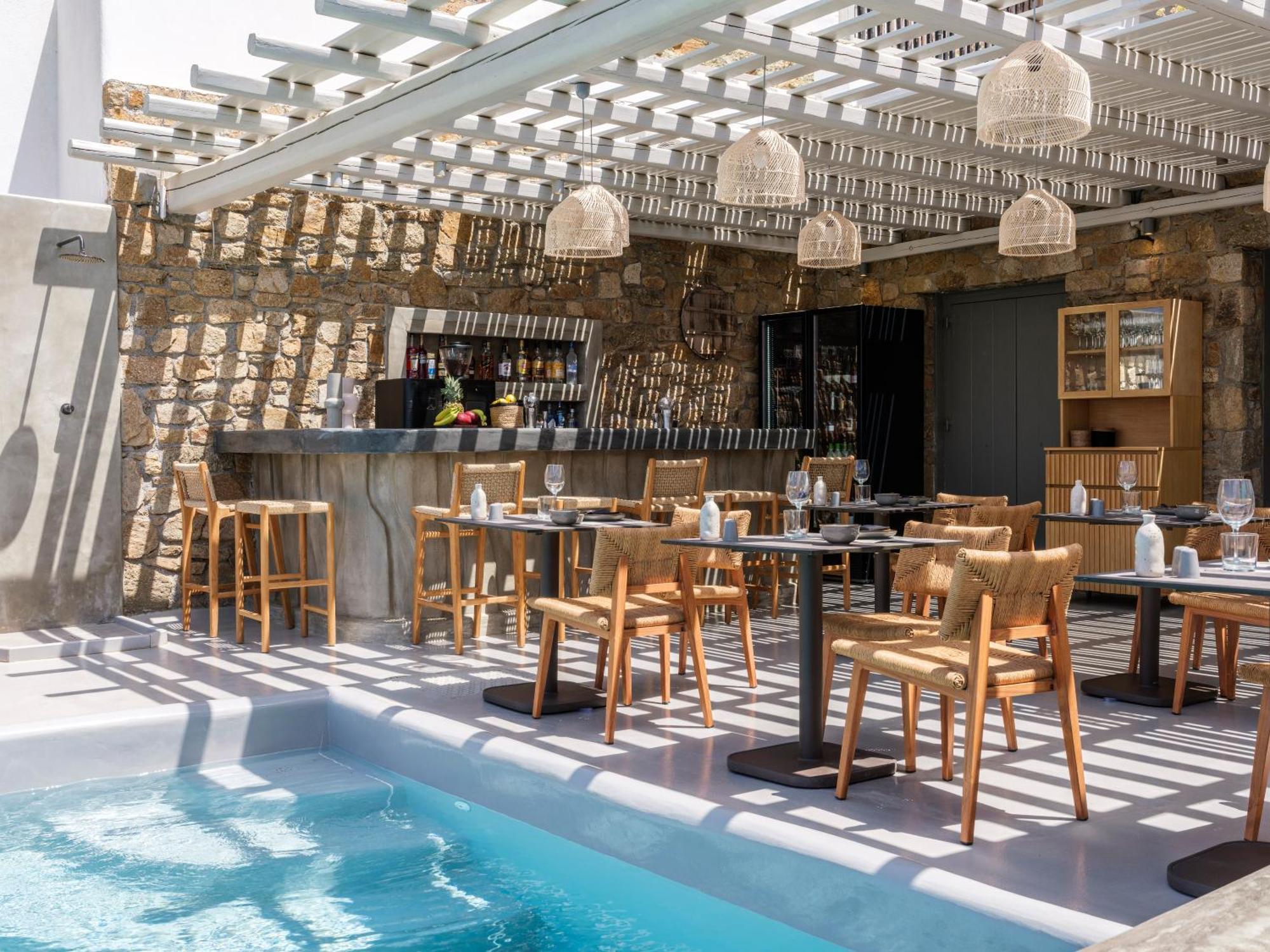 Merchia Beach Sea Rock & Sky Private Mykonos Residence מראה חיצוני תמונה