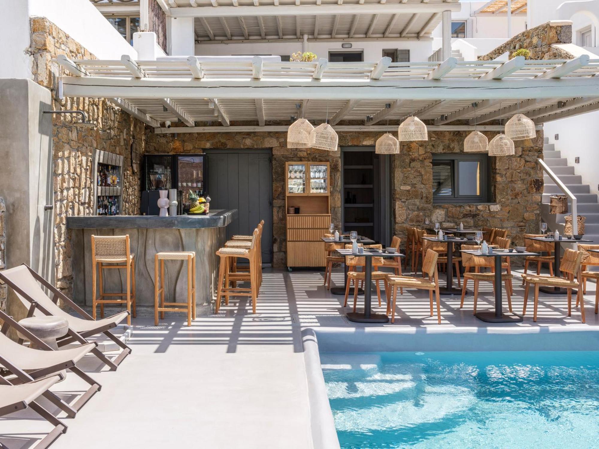 Merchia Beach Sea Rock & Sky Private Mykonos Residence מראה חיצוני תמונה