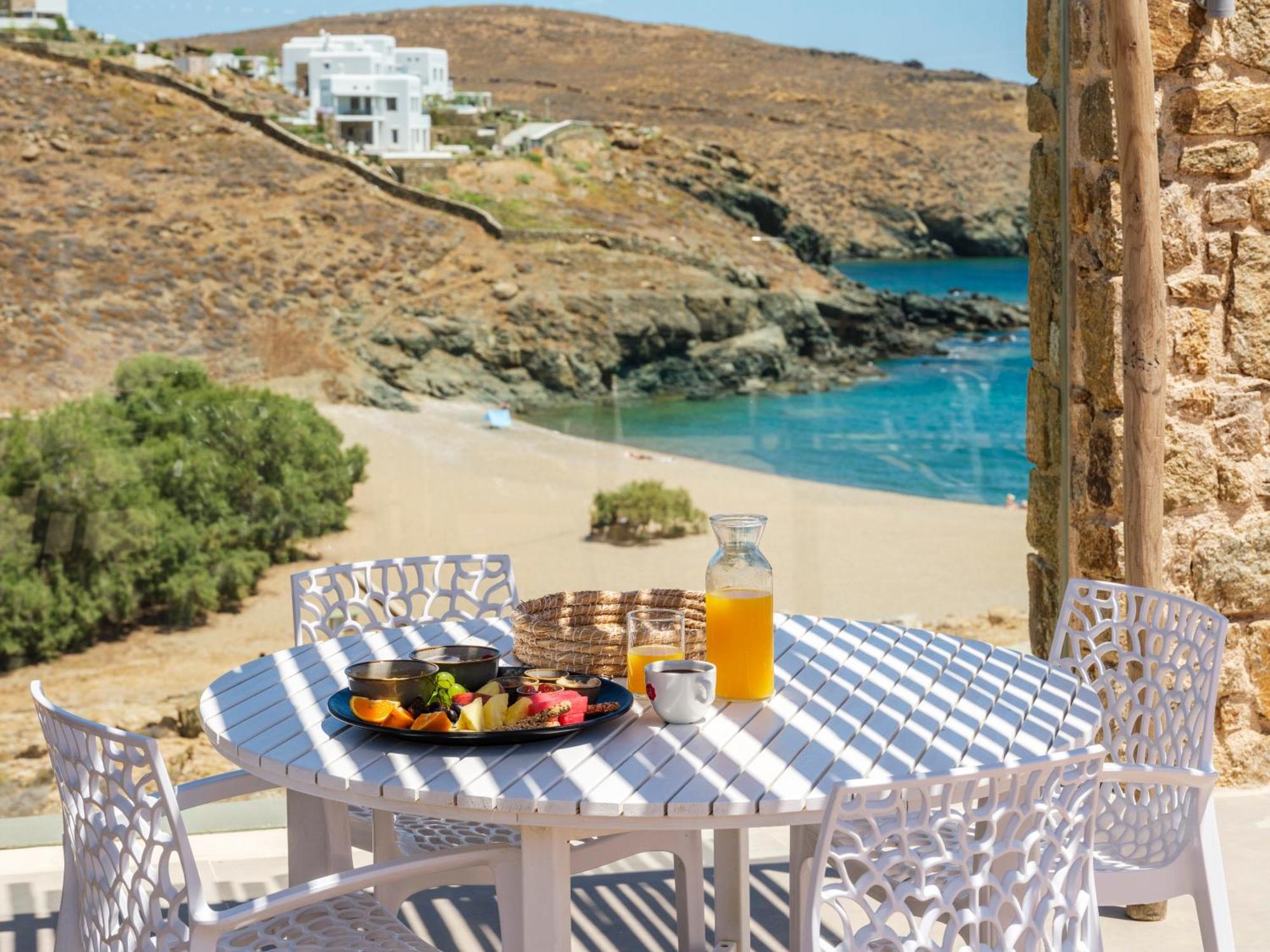 Merchia Beach Sea Rock & Sky Private Mykonos Residence מראה חיצוני תמונה
