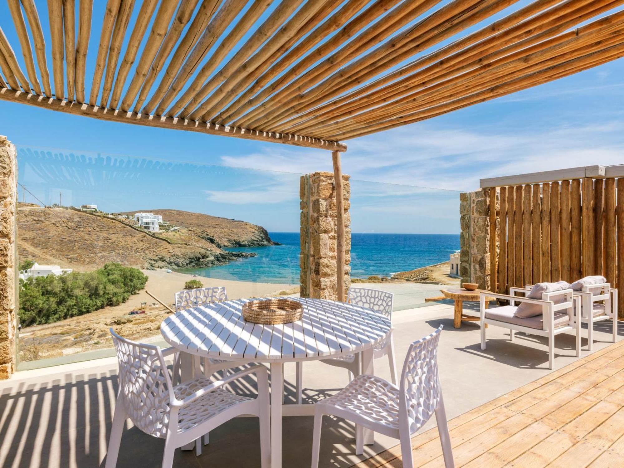 Merchia Beach Sea Rock & Sky Private Mykonos Residence מראה חיצוני תמונה