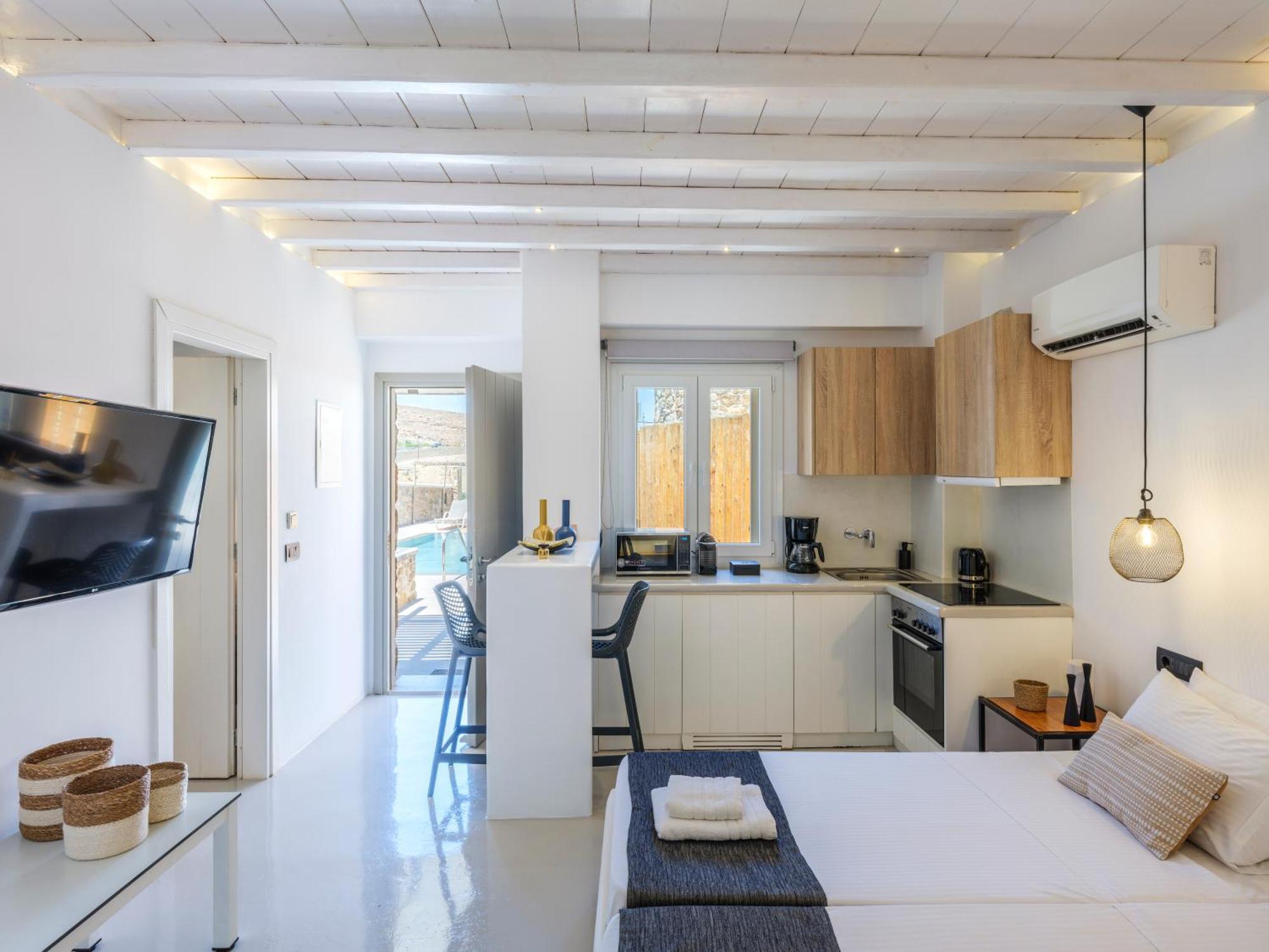 Merchia Beach Sea Rock & Sky Private Mykonos Residence מראה חיצוני תמונה