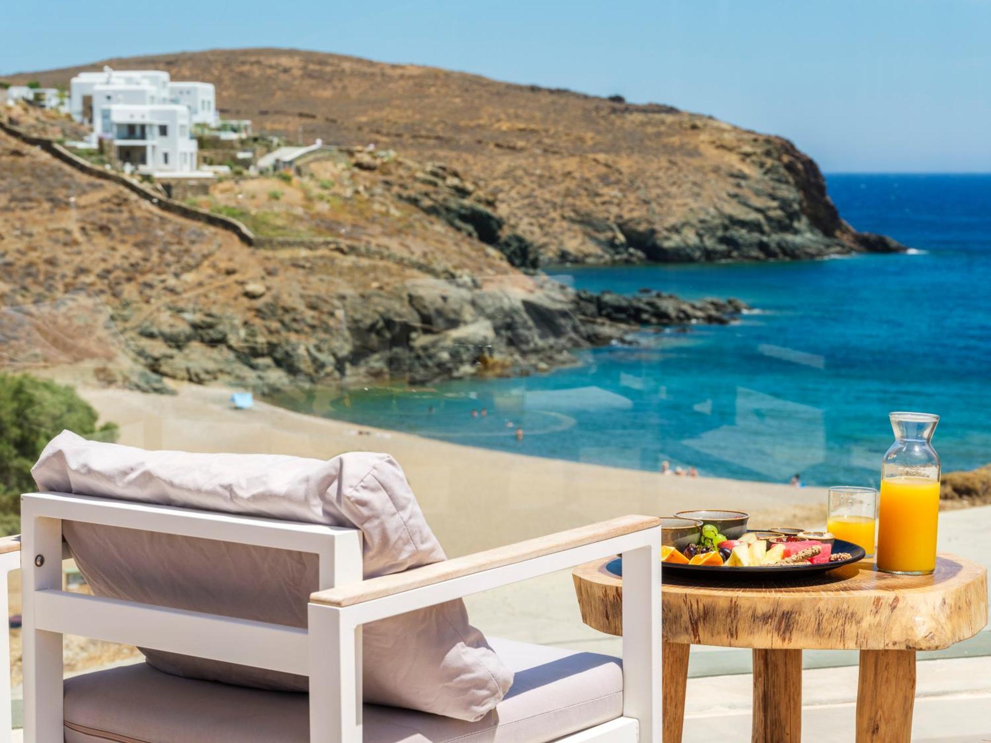 Merchia Beach Sea Rock & Sky Private Mykonos Residence מראה חיצוני תמונה