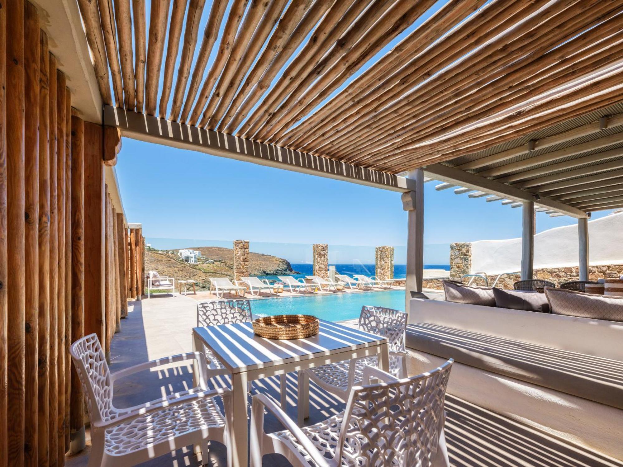 Merchia Beach Sea Rock & Sky Private Mykonos Residence מראה חיצוני תמונה