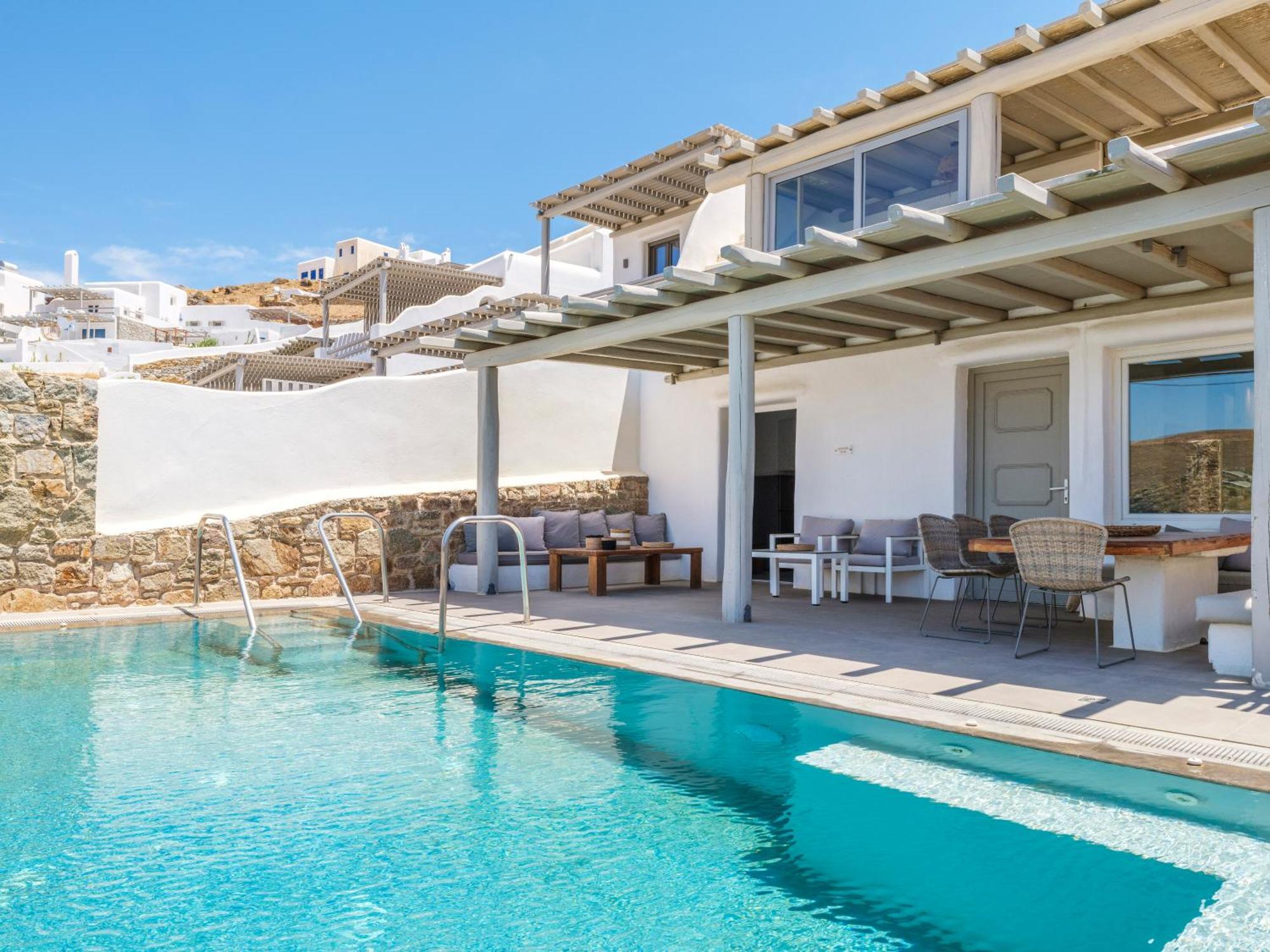 Merchia Beach Sea Rock & Sky Private Mykonos Residence מראה חיצוני תמונה